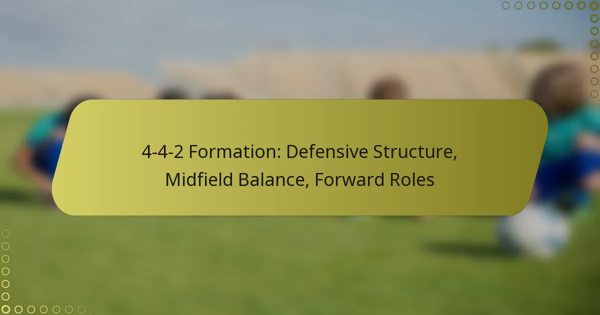 4-4-2 Formation: Defensive Structure, Midfield Balance, Forward Roles