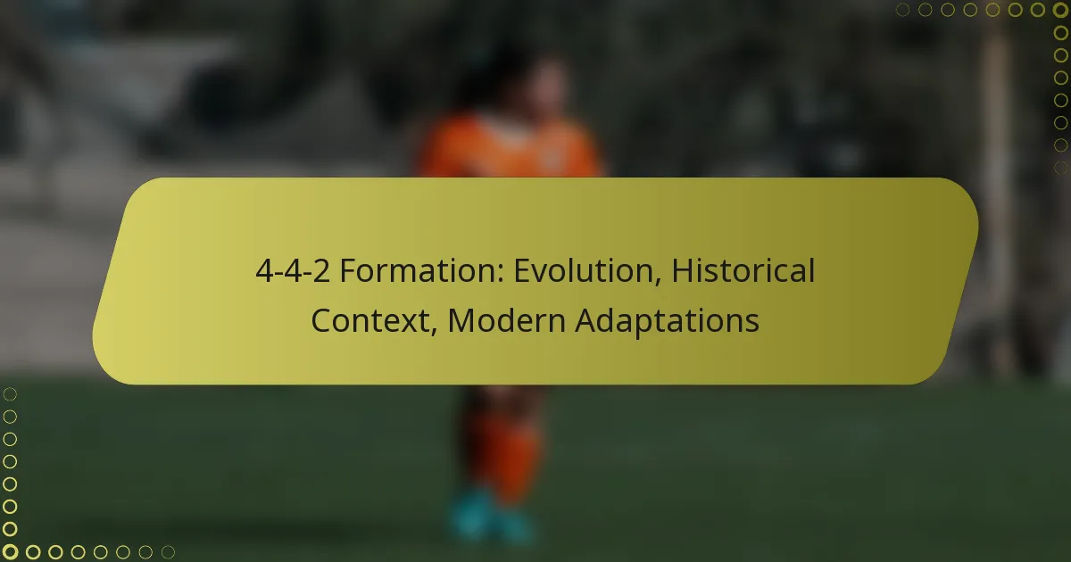 4-4-2 Formation: Evolution, Historical Context, Modern Adaptations