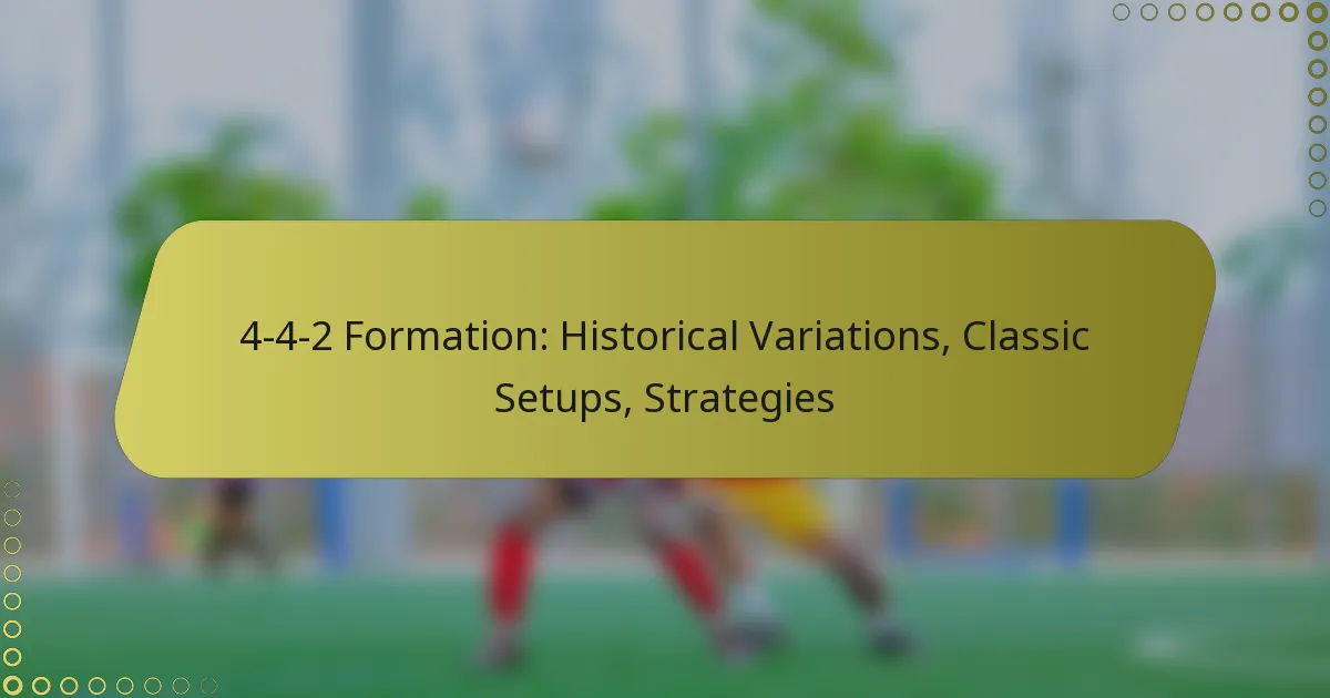 4-4-2 Formation: Historical Variations, Classic Setups, Strategies