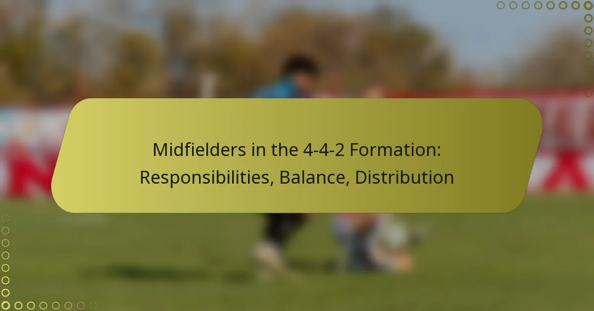 Midfielders in the 4-4-2 Formation: Responsibilities, Balance, Distribution