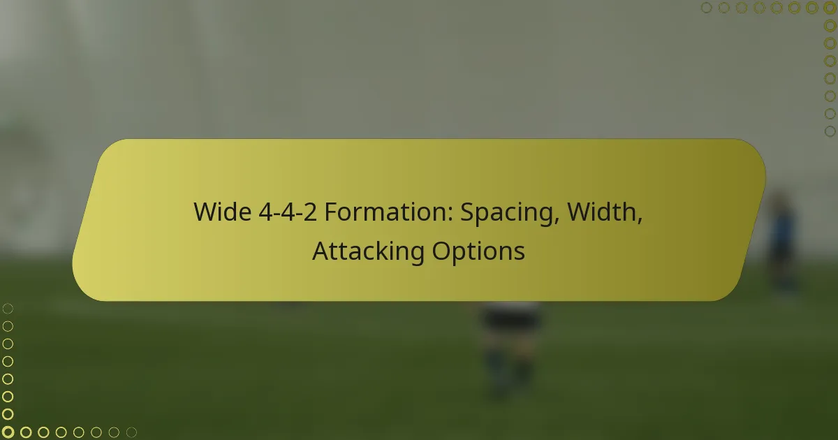 Wide 4-4-2 Formation: Spacing, Width, Attacking Options
