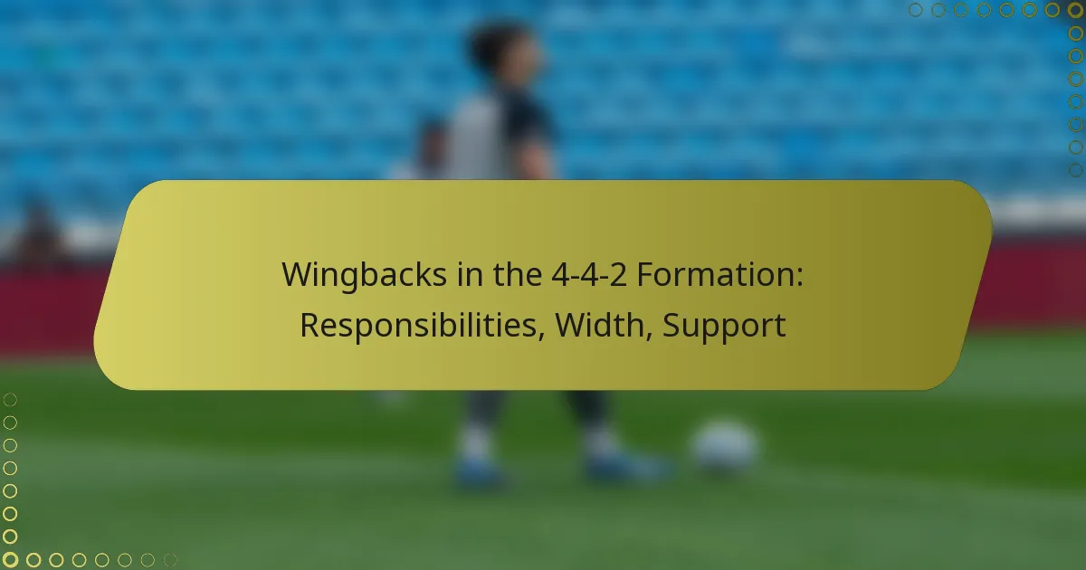 Wingbacks in the 4-4-2 Formation: Responsibilities, Width, Support
