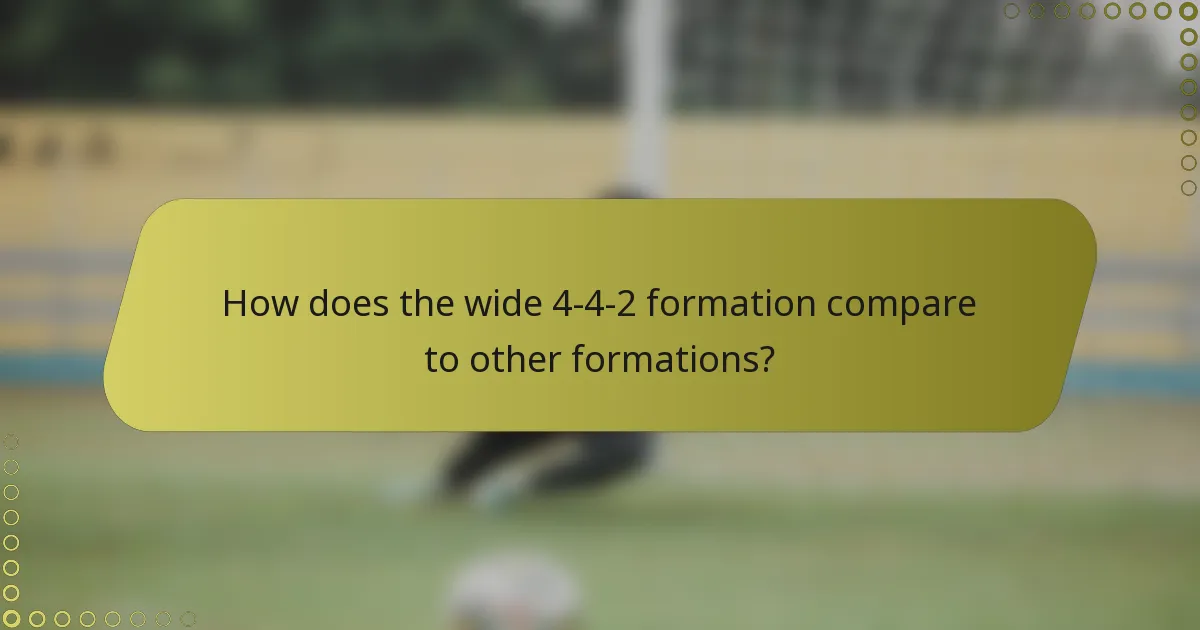 How does the wide 4-4-2 formation compare to other formations?